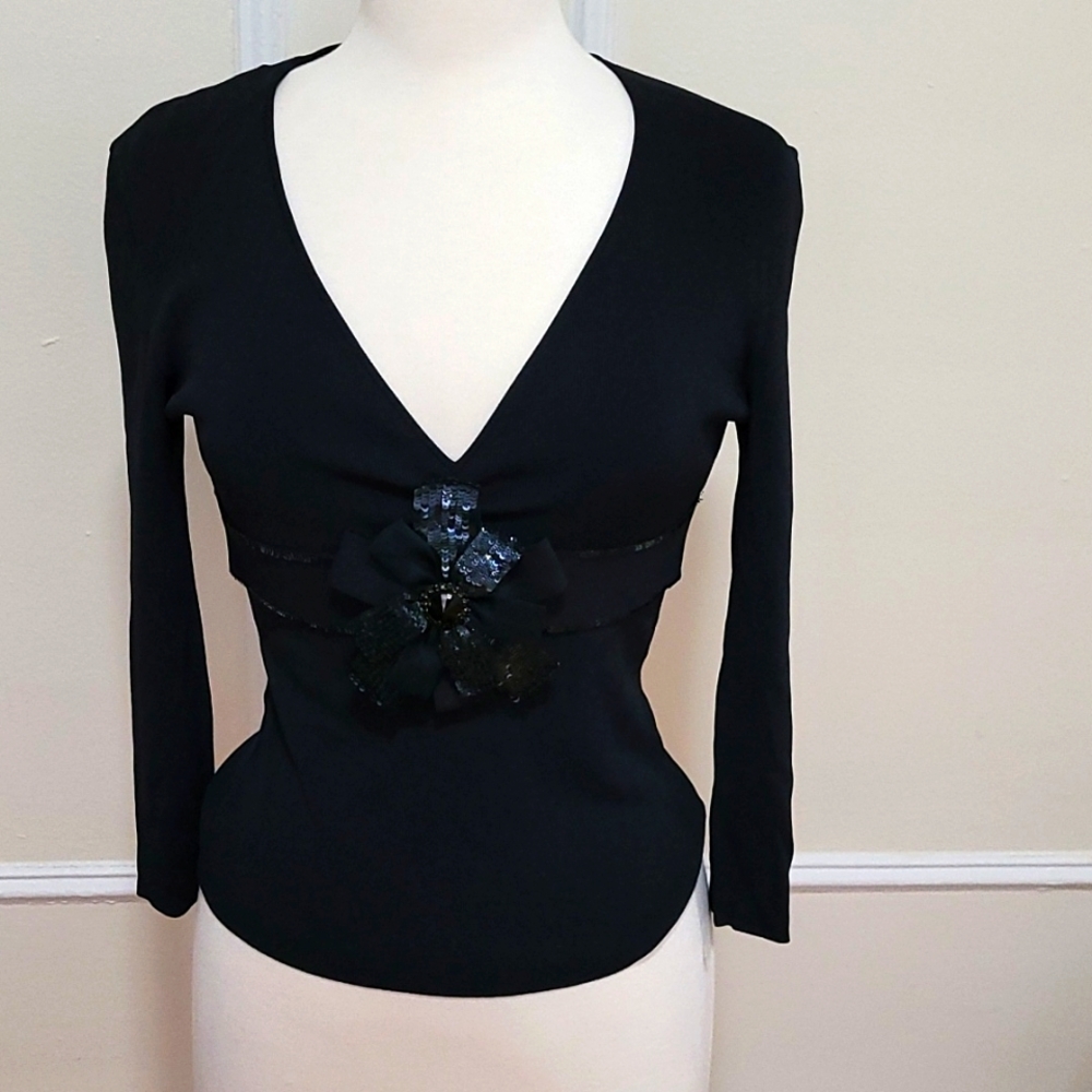 Valentino sequin flower sweater
